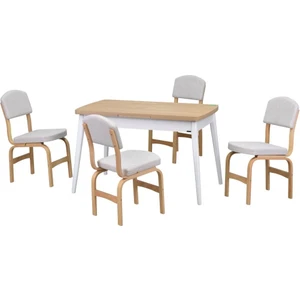 Ege Sandalye Avanos Ahşap Mdf Açılır Mutfak Masası Takımı - 70X120+30 cm