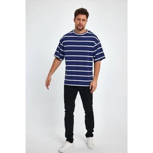 Alexander Gardi Çizgili Oversize T-Shirt (E23-0046)