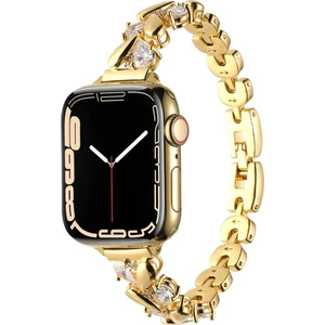 Apple Watch 7 45MM Redclick Taşlı Parlak Bilezik Kadın Metal Kordon 103