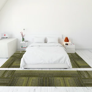 Evdeya Modern Şık Dijital Baskılı Kaymaz Taban Yıkanabilir Üçlü Yatak Odası Takımı, Modern-34-Yeşil,