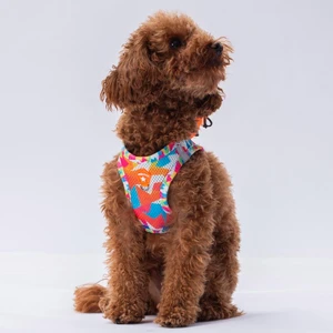 Air-Mesh Mosaic Köpek Göğüs Tasması Yüksek Görünürlükte Reflektif Şeritler ile Güvenli Kullanım