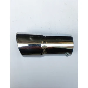 60 Mm. Antipas Iç Kaplamalı Önü Kesik Yuvarlak  Islık Sesli Sök/tak Vidalı Nikelaj Egzoz Eksoz Ucu