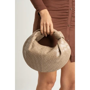 Valu Accessorize Moon Kadın Örgü Desenli Düğüm Detaylı Tasarım El Çantası Vizon