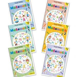 Küçük Dahiler Etkinliklerle Matematik 4-7 Yaş 1 - 2 - Küçük Dahiler Etkinliklerle Matematik  5-6 Yaş 1 - 2 - Küçük Dahiler Etkinliklerle Matematik  6-7 Yaş 1 - 2 6'lı Set
