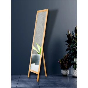 Harz Dekor Ofis Tipi Ayaklı Boy Aynası - Naturel 32X145