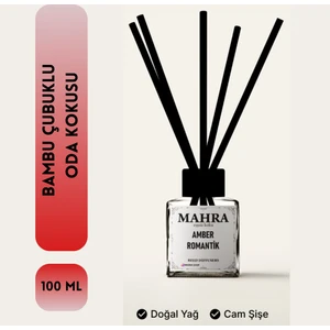 Oda Kokusu 100ML Amber Romantik bambu çubuklu Oda Kokusu Esansiyel Uçucu yağ reed diffuser