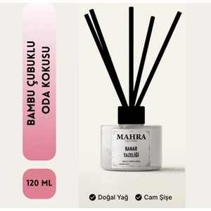 Bahar Tazeliği  Oda Kokusu  Bambu Çubuklu Oda Kokusu Esansiyel Uçucu Yağ Reed Diffuser 120ML