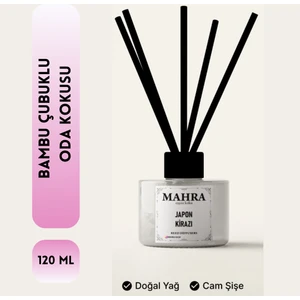 Oda Kokusu Japon Kirazı Bambu Çubuklu Oda Kokusu Esansiyel Uçucu 120 ml