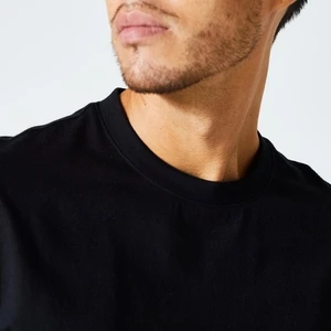 DOMYOS Erkek Siyah Regular Spor Tişörtü 500 Essentials - Fitness