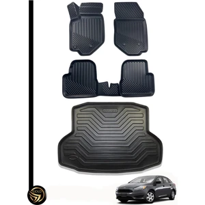 Ford Focus 3.5 2015-2018 3D Havuzlu Oto Paspas ve Bagaj Havuzu Nora Set