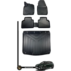 Fiat Egea Cross Uyumlu 3D Havuzlu Oto Paspas ve Bagaj Havuzu Nora Set