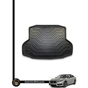 Honda Cıvıc Sedan 2016 ve Sonrası Birebir Uyumlu Kauçuk Yumuşak Clioe 3D Bagaj Havuzu