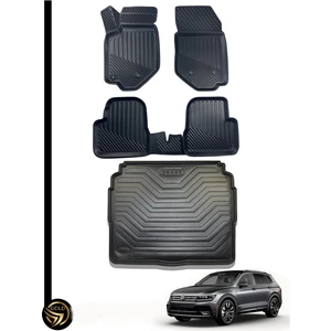 Black Gold Volkswagen Tiguan 2016VE 3D Havuzlu Oto Paspas ve Bagaj Havuzu  Set