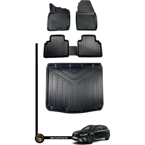 Black Gold Fiat Egea Cross Uyumlu 3D Havuzlu Oto Paspas ve Bagaj Havuzu  Set