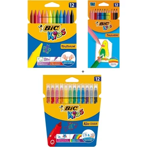 Pastel Boya Kalemi 12'li + Kuru Yıkanabilir Keçeli