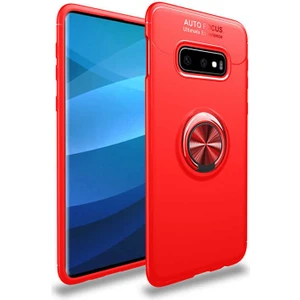 Galaxy S10E Uyumlu App Ravel Silikon Kapak-Kırmızı