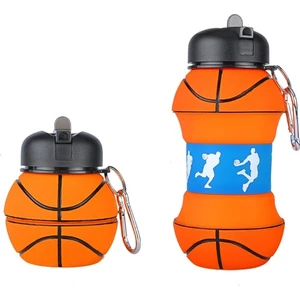550ML Basketbol Şeklinde Çocuk Su Matarası - Turuncu (Yurt Dışından)