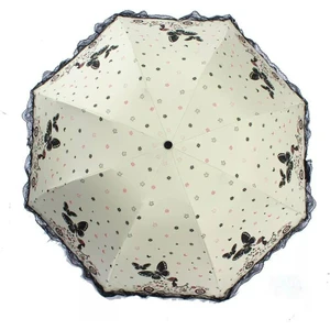 Kadın Uv Korumalı Şemsiye - Beyaz (Yurt Dışından)