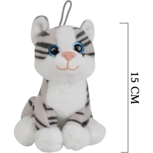 Top Rock Store Sevimli Peluş Kedi Oyuncak Hediyelik Uyku Arkadaşı 15 cm