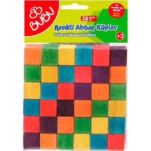 -HS0032 Ahsap Kupler Renklı 20 Parça