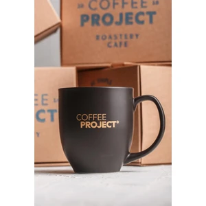 Premium Siyah Porselen Kupa Mug | Coffee Project Baskılı 400 ml