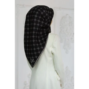 Twill Ipek Eşarp Siyah/krem