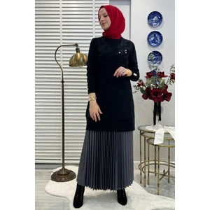 Bilge Triko Tunik Siyah