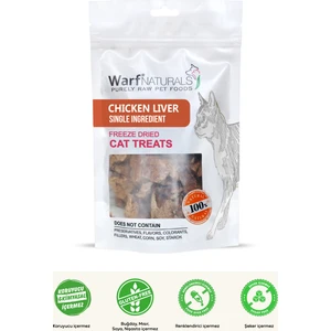 Warf Naturals Freeze Dried Kedi Ödül Maması - Tavuk Ciğer