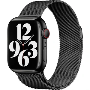 Apple Watch 7/8/9 41MM Uyumlu Kordon Metal Tel-Örgü Işlemeli Kordon