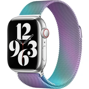 Apple Watch 1/2/3 38MM Uyumlu Kordon Metal Tel-Örgü Işlemeli Kordon