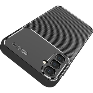 M.TK Moveteck Samsung Galaxy A35 Kılıf Kamera Korumalı Karbon Desen Görünümlü Uzun Ömürlü Renk Atmaz Yumuşak Mat Silikon