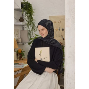 Aura Desen Şal Siyah