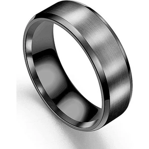 6mm Köşeli Düz Model Unisex Kadın Erkek Çelik Alyans Yüzük cl30