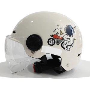 Kask Motosiklet Yarım Kask Uni Emniyet Kaskı (Yurt Dışından)