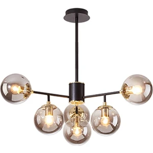 Ömür Avize Sicilya Modern Globe (Kapalı) Ithal Camlı Altılı Avize