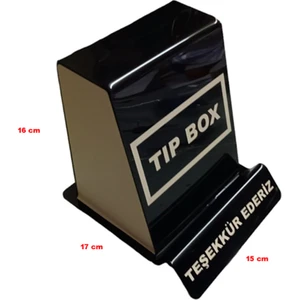 Miraj Reklamcılık Siyah-Bejtip Box Bahşiş Kutusu