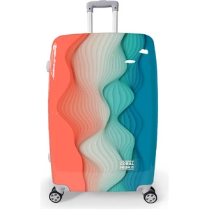 Coral High Renkli Desenli Pc Büyük Boy Valiz (70CM) 16803