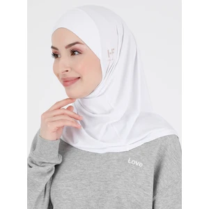 Düz Logo Hijab Hf - Premium Spor Günlük Başörtüsü Hazır Konforlu Tesettür Hijab Bone
