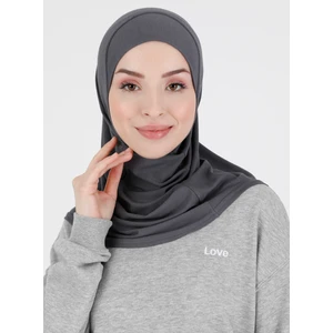 Düz Logo Hijab Hf - Premium Spor Günlük Başörtüsü Hazır Konforlu Tesettür Hijab Bone