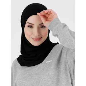 Düz Logo Hijab Hf - Premium Spor Günlük Başörtüsü Hazır Konforlu Tesettür Hijab Bone