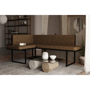 Wood House Papatya Köşe Takımı Kahve