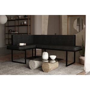 Wood House Papatya Köşe Takımı Siyah