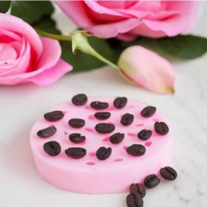 By Hobi Yap Gerçek Dokulu Kahve Çekirdekleri Silikon Kalıbı