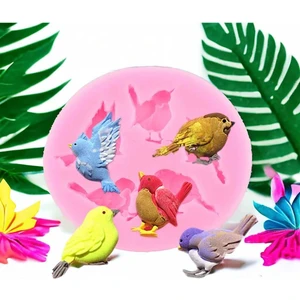 By Hobi Yap Mini Kuşlar Silikon Mum Kalıbı