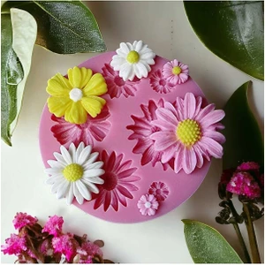 By Hobi Yap Mini Papatyalar Silikon Kalıp Seti