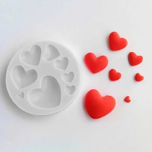 By Hobi Yap 8'li Kalp Silikon Kalıp Seti
