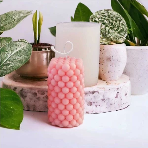 By Hobi Yap Silindir Bubble Silikon Mum Kalıbı