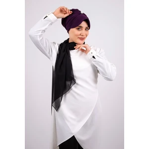 Hürrem Bone Mürdüm Pratik Hazır Geçmeli Tesettür Bone Viskon Kumaş Şapkalı Aksesuarlı 2104_07