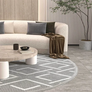Cool Halı Vetrina 3605 Gri Yumuşak Halı Kilim Salon Mutfak Koridor Kesme Yolluk Yuvarlak Makine Halısı