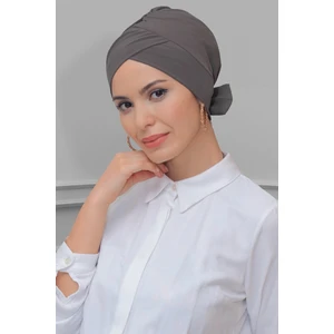 Hürrem Bone Vizon Pratik Hazır Geçmeli Tesettür Bone Sandy Kumaş Fiyonklu Çift Taraflı Tek Çapraz 1833_10